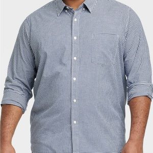 Men’s Big & Tall Every Wear Long Sleeve Button Down Shirt - Goodfellow & Co.